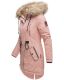 Navahoo Bombii Damen Winterjacke lang mit Kunstfell Rosa Größe XL - Gr. 42