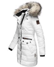 Navahoo Paula Damen Parka Winterjacke warm Gefüttert Weiss Größe XS - Gr. 34