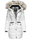 Navahoo Paula Damen Parka Winterjacke warm Gefüttert Weiss Größe XS - Gr. 34