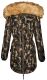 Navahoo Sweety Damen 2in1 Parka Winterjacke warmhaltend Camo beiges Fell Größe S - Gr. 36