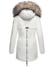 Navahoo Sweety Damen 2in1 Parka Winterjacke warmhaltend Weiss Größe XS - Gr. 34