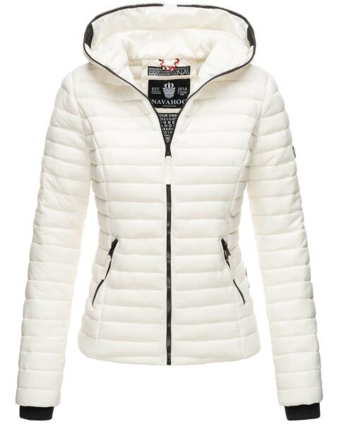 Navahoo Kimuk Damen Übergangs Steppjacke Weiss - Offwhite Größe XS - Gr. 34