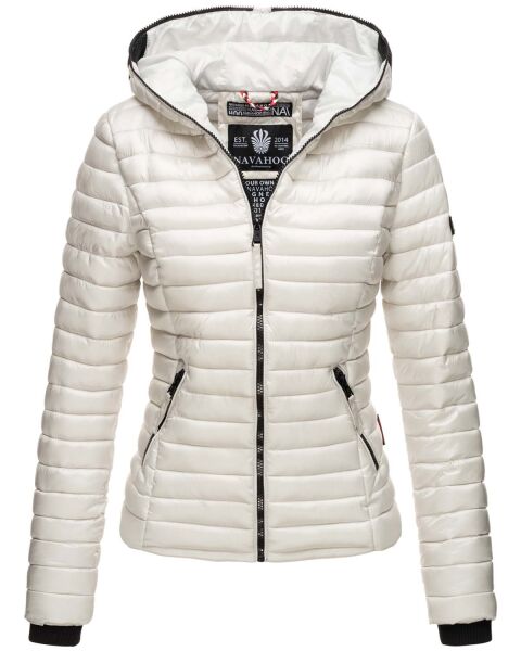 Navahoo Ladies Jacket Quilted Jacket Transition Jacket Quilted Kimuk NEW B348 Silver - Silver Size XS - Size 34