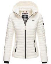 Marikoo Samtpfote leichte Damen Steppjacke Weiss - Offwhite Größe XS - Gr. 34