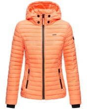 Marikoo Samtpfote leichte Damen Steppjacke Hell Orange Größe XS - Gr. 34