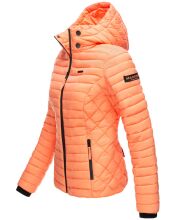 Marikoo Samtpfote leichte Damen Steppjacke Hell Orange Größe XS - Gr. 34