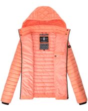 Marikoo Samtpfote leichte Damen Steppjacke Hell Orange Größe XS - Gr. 34
