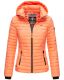 Marikoo Samtpfote leichte Damen Steppjacke Hell Orange Größe XS - Gr. 34