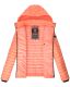 Marikoo Samtpfote leichte Damen Steppjacke Hell Orange Größe XS - Gr. 34
