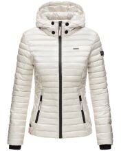 Marikoo Samtpfote leichte Damen Steppjacke Silber Größe XS - Gr. 34