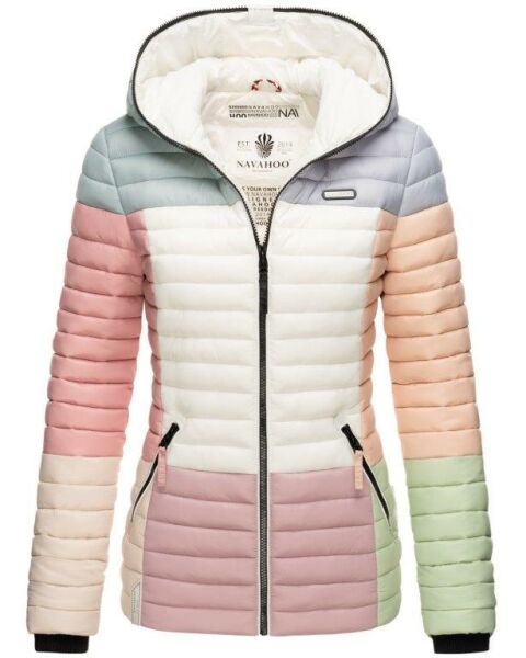 Navahoo Multikulti (multicolor) spring quilted jacket - Pastel-Gr.L