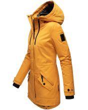 Navahoo Avrille Damen Parka Winterjacke mit Kapuze Gelb Größe XS - Gr. 34