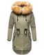 Navahoo Bombii Damen Winterjacke lang mit Kunstfell Grau Größe XS - Gr. 34