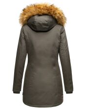 Marikoo Karmaa-Princess ladies parka winter jacket with fur collar Anthrazit-Gr.M