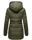 Marikoo warme Damen Steppmantel Winterjacke mit Kapuze Olive Größe XXL - Gr. 44