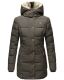 Marikoo warme Damen Steppmantel Winterjacke mit Kapuze Anthrazit Größe XXL - Gr. 44
