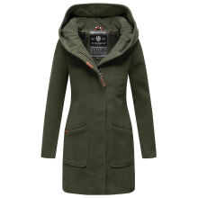 Marikoo Maikoo Damen Trenchcoat Wintermantel Forest Green Größe XL - Gr. 42