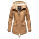 Marikoo Manolya Damen Parka Winterjacke mit Teddyfell Camel Größe XXL - Gr. 44