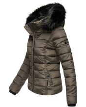 Navahoo Miamor Damen Winter Steppjacke gefüttert mit Teddyfell Anthrazit Größe XXL - Gr. 44