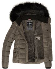 Navahoo Miamor Damen Winter Steppjacke gefüttert mit Teddyfell Anthrazit Größe XXL - Gr. 44