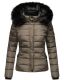 Navahoo Miamor Damen Winter Steppjacke gefüttert mit Teddyfell Anthrazit Größe XXL - Gr. 44