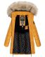 Navahoo Nimalaa warme Damen Winter Steppjacke mit Kapuze Gelb Größe XS - Gr. 34