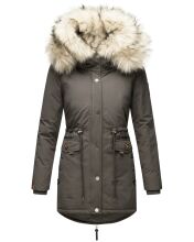 Navahoo Sweety Damen 2in1 Parka Winterjacke warmhaltend Anthrazit Größe S - Gr. 36
