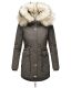 Navahoo Sweety Damen 2in1 Parka Winterjacke warmhaltend Anthrazit Größe S - Gr. 36