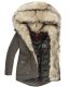 Navahoo Sweety Damen 2in1 Parka Winterjacke warmhaltend Anthrazit Größe S - Gr. 36