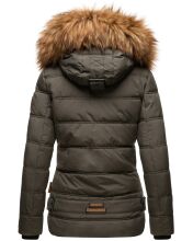 Navahoo Zoja ladies quilted jacket with teddy fur - Anthracite-Gr.XS
