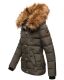 Navahoo Zoja ladies quilted jacket with teddy fur - Anthracite-Gr.XS