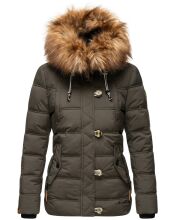 Navahoo Zoja ladies quilted jacket with teddy fur - Anthracite-Gr.S
