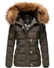 Navahoo Zoja Damen gespteppte Winterjacke gefüttert mit Teddyfell Anthrazit Größe L - Gr. 40