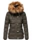 Navahoo Zoja Damen gespteppte Winterjacke gefüttert mit Teddyfell Anthrazit Größe L - Gr. 40