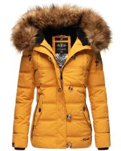 Navahoo Zoja ladies quilted jacket with teddy fur - Yellow-Gr.XS