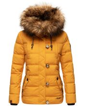 Navahoo Zoja ladies quilted jacket with teddy fur - Yellow-Gr.XS