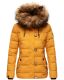Navahoo Zoja ladies quilted jacket with teddy fur - Yellow-Gr.XS