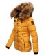 Navahoo Zoja ladies quilted jacket with teddy fur - Yellow-Gr.XS