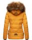 Navahoo Zoja ladies quilted jacket with teddy fur - Yellow-Gr.XS