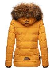 Navahoo Zoja Damen gespteppte Winterjacke gefüttert mit Teddyfell Gelb Größe M - Gr. 38