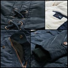 Navahoo LaViva warme Damen Winterjacke mit Teddyfell Schwarz Größe XXXL - Gr. 46