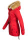 Navahoo LaViva warme Damen Winterjacke mit Teddyfell Rot Größe XXXL - Gr. 46