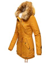 Navahoo LaViva warm ladies winter jacket with teddy fur Yellow-Gr.3XL
