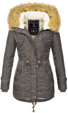 Navahoo LaViva warm ladies winter jacket with teddy fur Anthracite-Gr.3XL