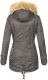 Navahoo LaViva warm ladies winter jacket with teddy fur Anthracite-Gr.3XL