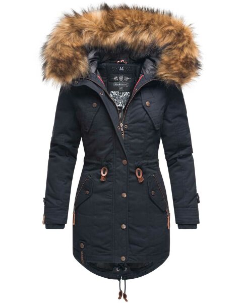 Marikoo La Viva Princess Damen Winterjacke mit Kapuze Navy Größe XS - Gr. 34