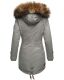 Marikoo La Viva Princess Damen Winterjacke mit Kapuze Hellgrau Größe XS - Gr. 34