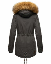 Marikoo La Viva Princess Damen Winterjacke mit Kapuze Anthrazit Größe XS - Gr. 34