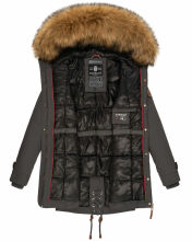 Marikoo La Viva Princess Damen Winterjacke mit Kapuze Anthrazit Größe XS - Gr. 34
