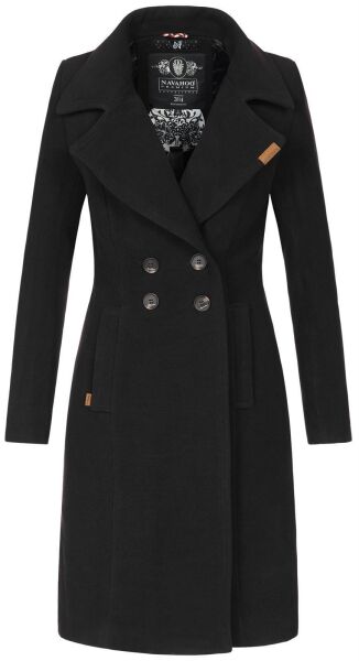 Navahoo Wooly Ladies Coat B661 Schwarz Größe XXXL - Gr. 46